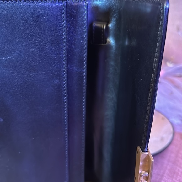 BALLY Vintage Black Leather Combination Lock Clutch - Picture 8 of 14